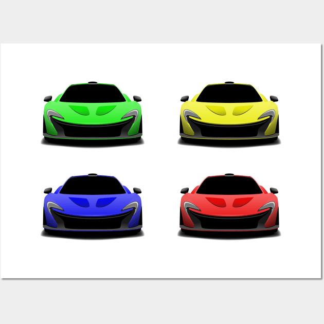 Mclaren P1 - X4 Cars Wall Art by Car_Designer